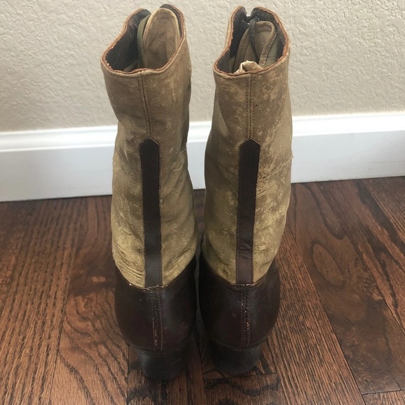 Vintage 1800’s All America Women’s Lace Up Leather/Canvas Victorian Narrow Boots - Picture 8 of 13